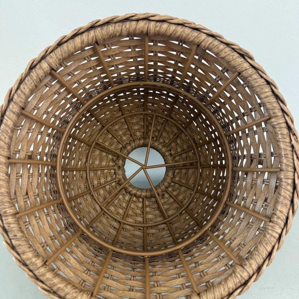 Threshold Studio McGee Woven Urn Planter Brown Wicker Outdoor Indoor 14in